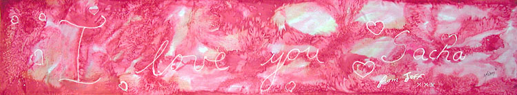 valentine day silk scarf